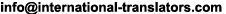 order translations with international translators from Europe / commander traductions auprès de traducteurs internationaux / Übersetzungen bei internationalen Übersetzern bestellen